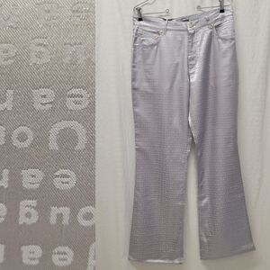 Platini Jeans Cougar Size 31 Siver Logo Pants